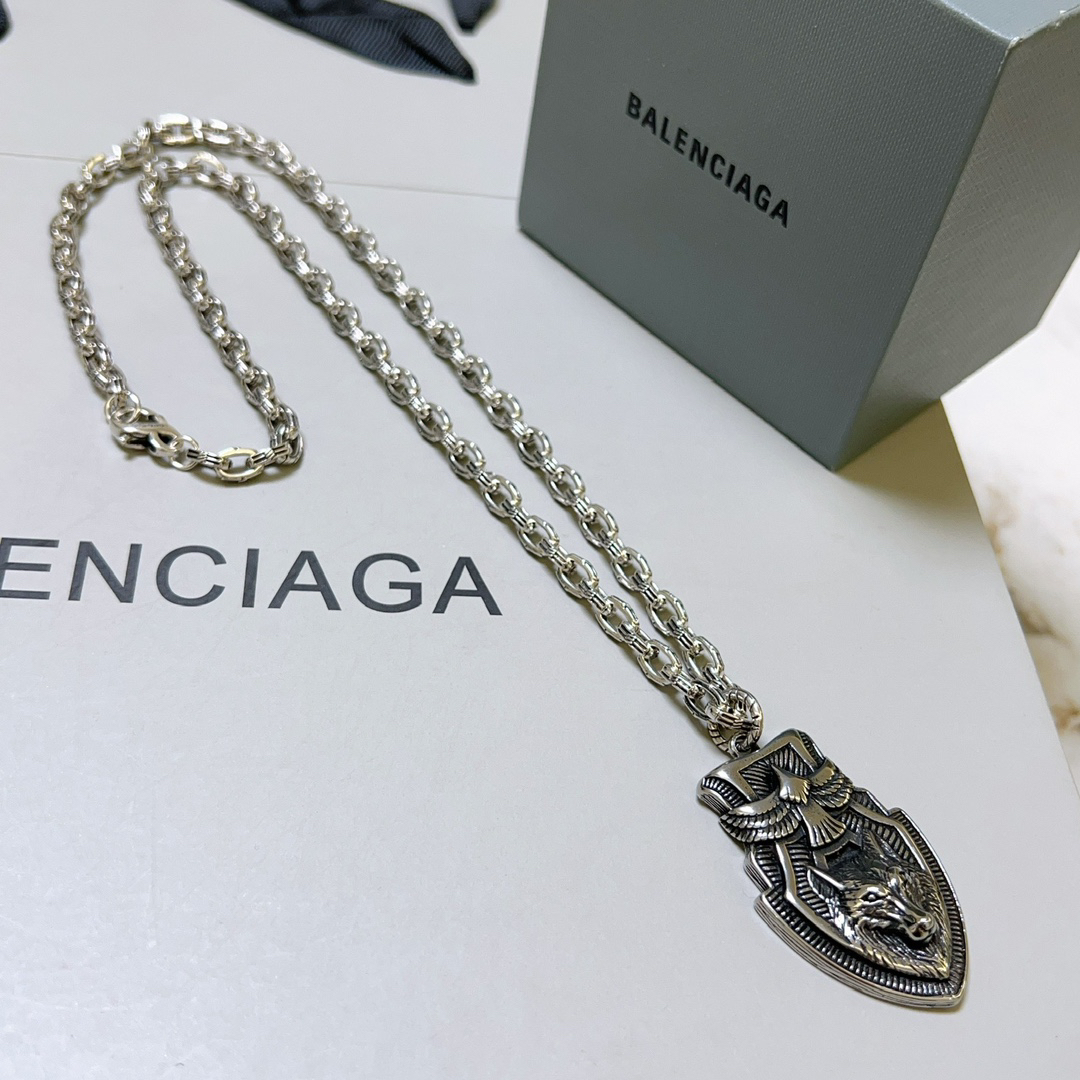 Balenciaga Wolf Head Chain Vintage Necklace