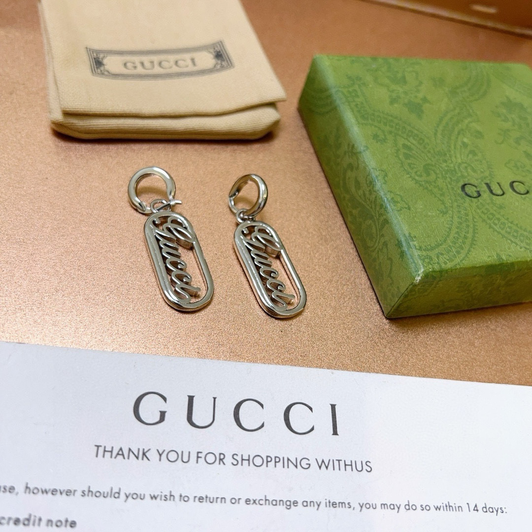 GUCCi font earrings