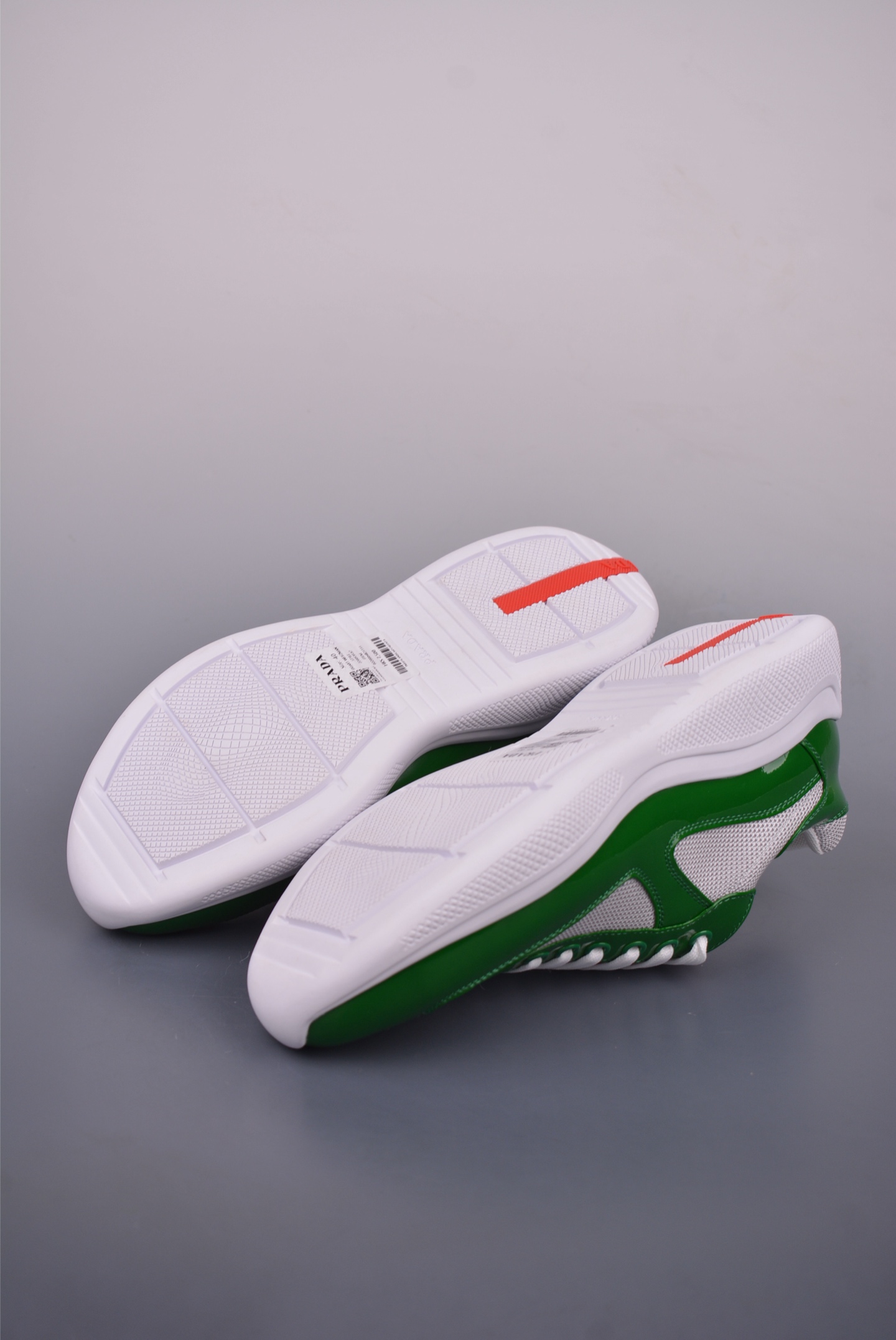 Prada America’s Cup patent leather bright green gray white 4E3400_ASZ_F0F5C