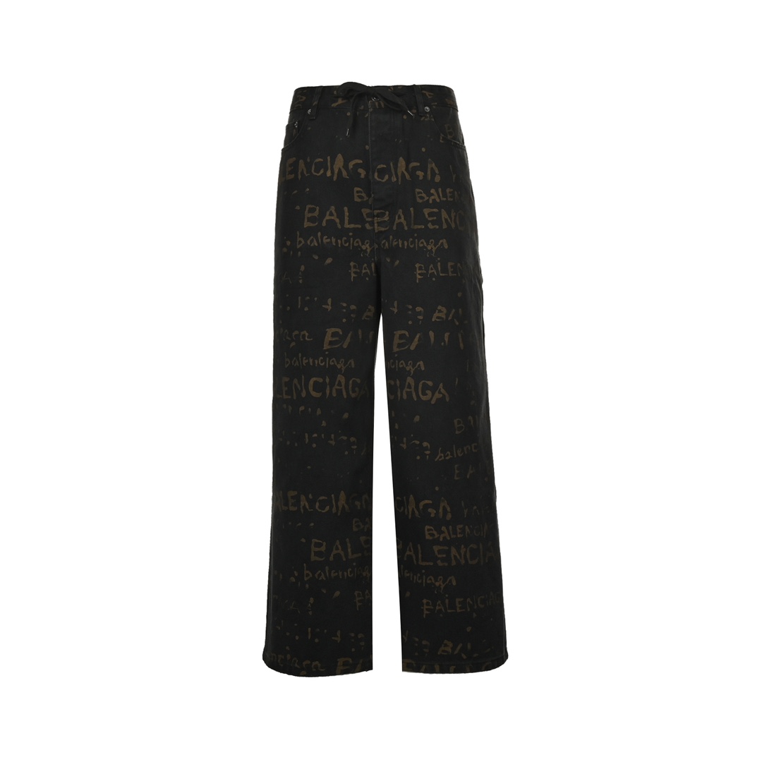 Balenciaga 24Fw color print all over jeans