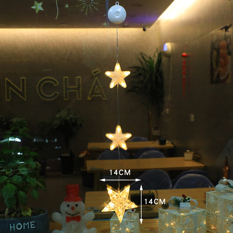 LED Decorative Light Christmas Suction Lamp Creative Light (3 pieces)