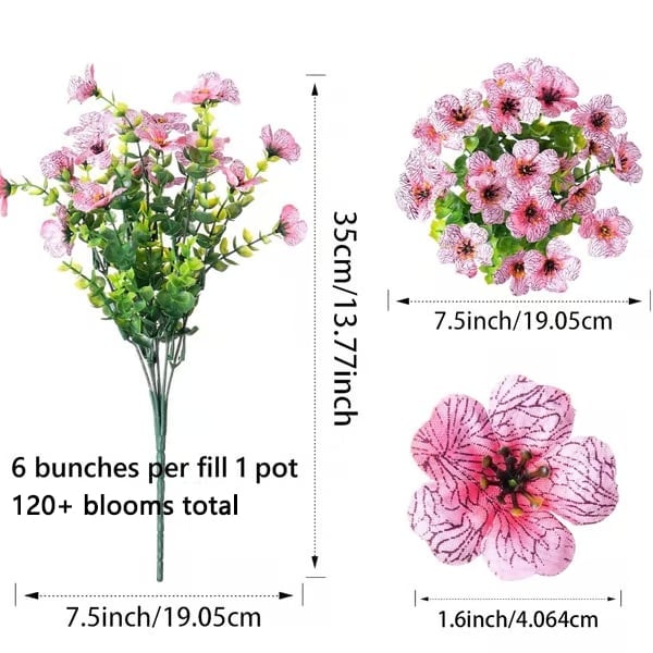 🔥Last Day 49% OFF🔥UV Resistant Silk - Artificial Faux Flowers Eucalyptus Violets