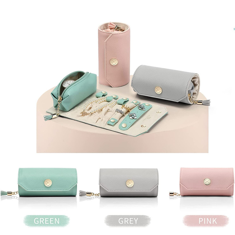 🔥Last Day 50% OFF🔥Genuine Leather Jewelry Roll Bag - Travel Accessory Storage Box📦BUY 2 GET 10% OFF & FREE SHIPPING NOW