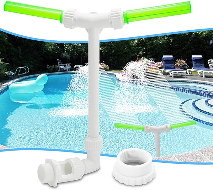 🔥Last Day Promotion-SAVE 50% OFF🔥Adjustable Pool Fountain Sprayer With Adapter🔥For Inground & Hard-Sided Aboveground Swimming Pools - Easy Attach to Return Fitting