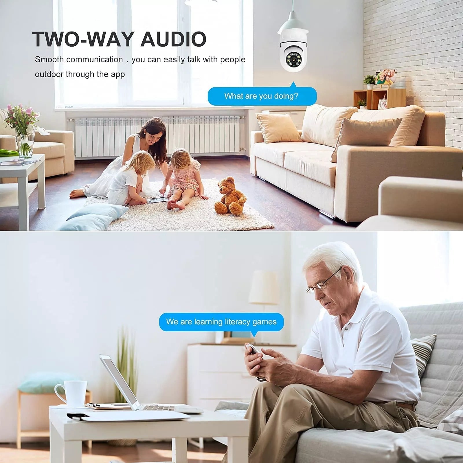 Wireless Wifi Bulb Camera Security Camera Premium
