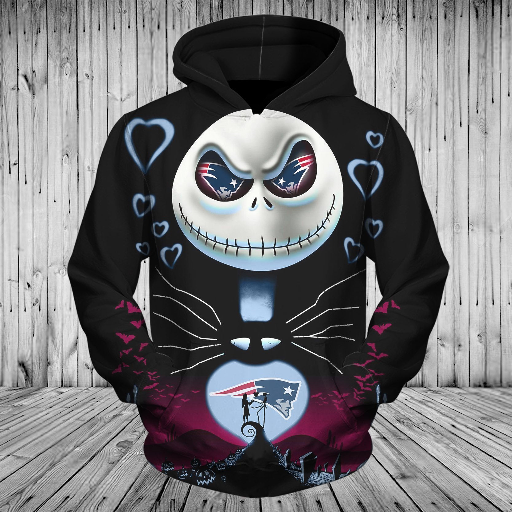 PATRIOTS HOODIE 3D CHR