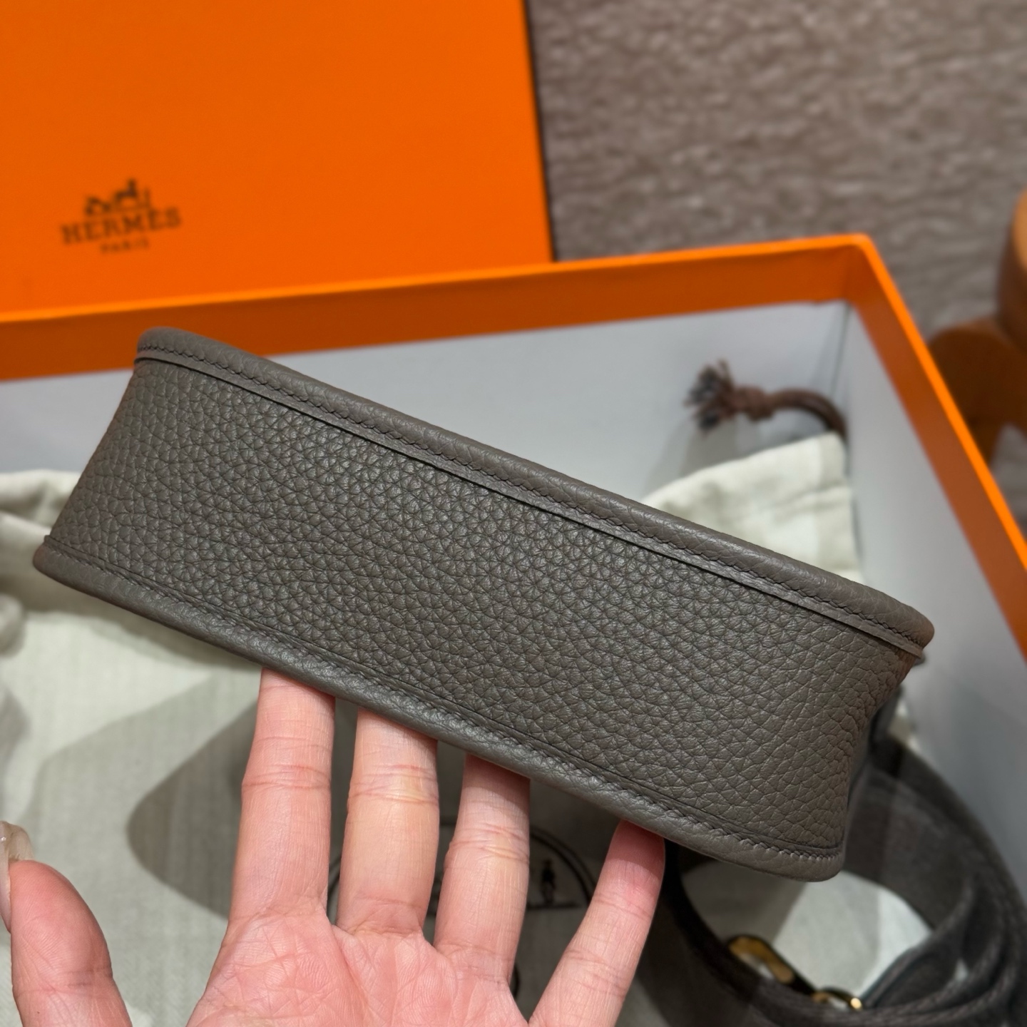 Hermès Evelyne 8FGris Etain Handbag (Handmade to Order)