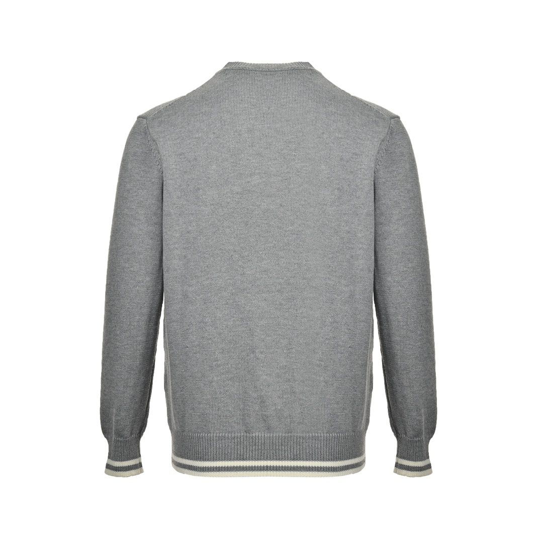 Dior 24Fw signature letter embroidered crew neck sweater