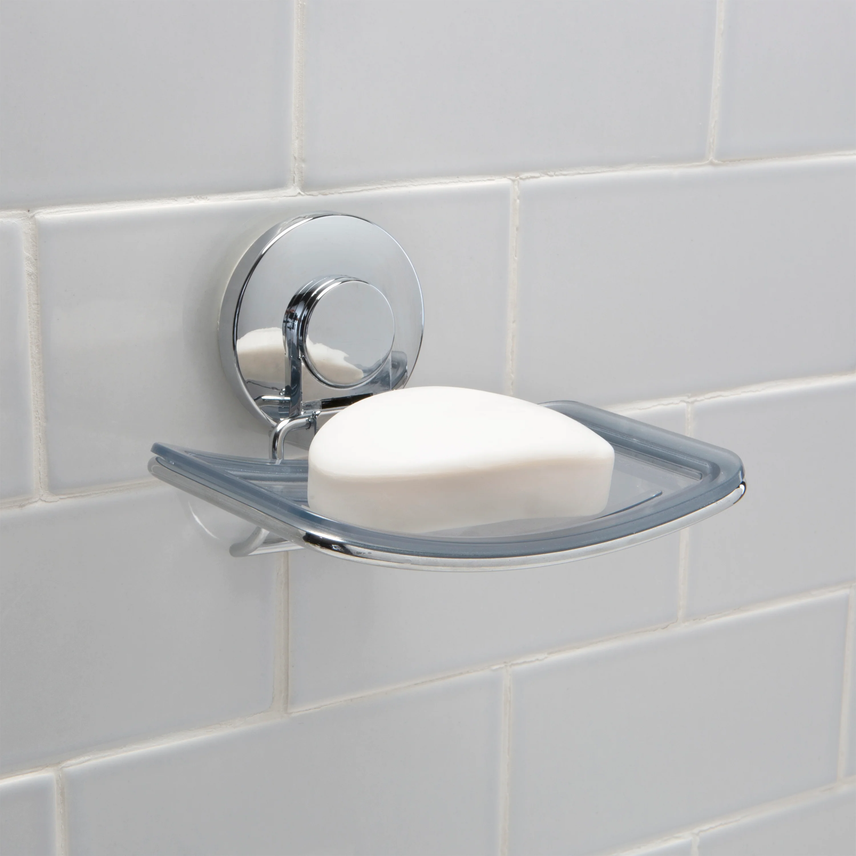 Bath Bliss Gel Suction Soap Dish in Chrome