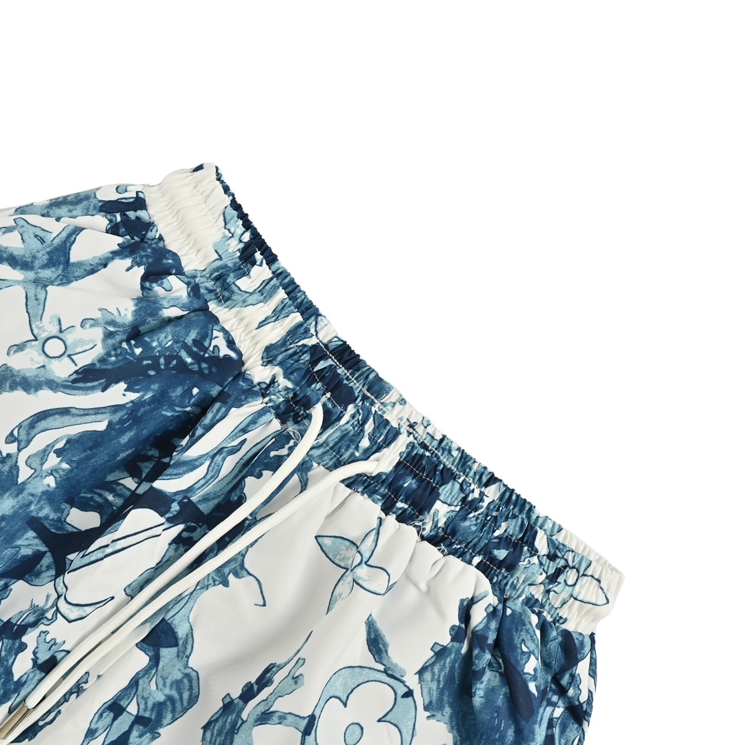 Louis Vuitton 24ss coral and seagrass print shorts