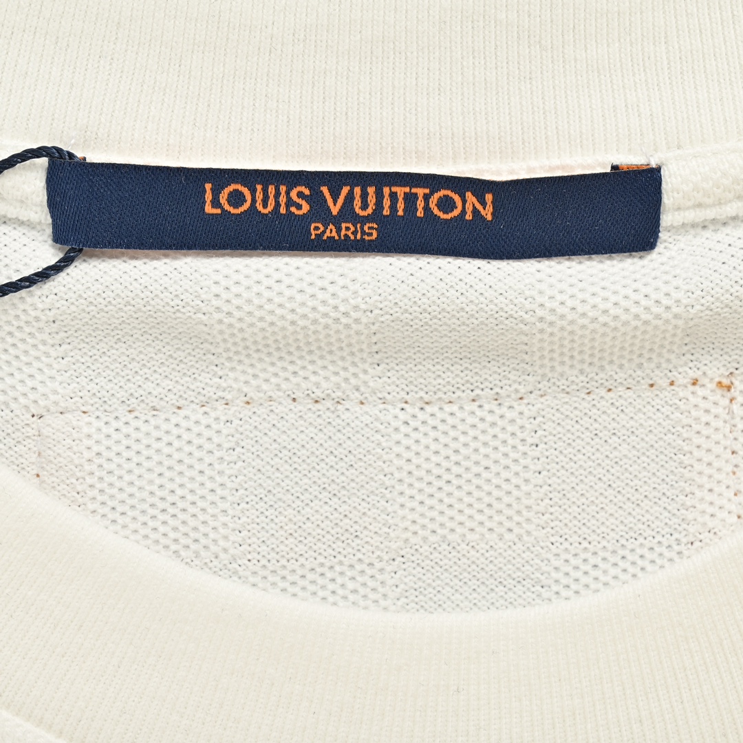 Louis Vuitton 24ss rhinestone lettering logo short sleeve