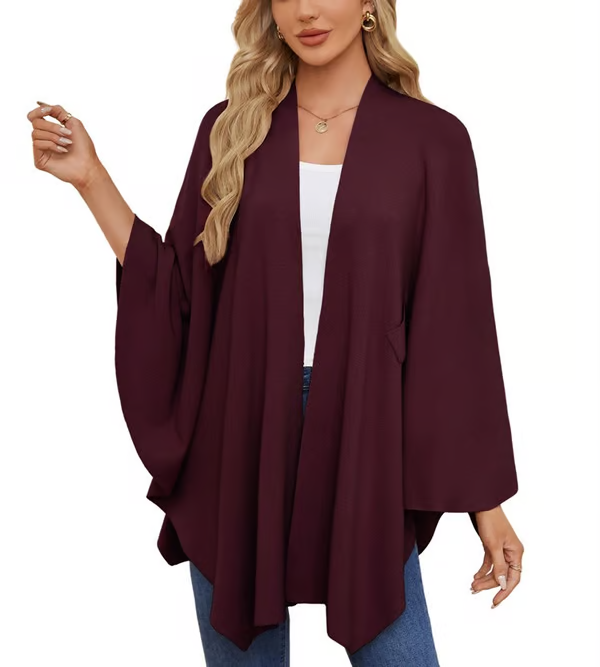 Elegant Shawl Wraps Soft Open Front Poncho Sweater (Buy 2 Free Shipping)