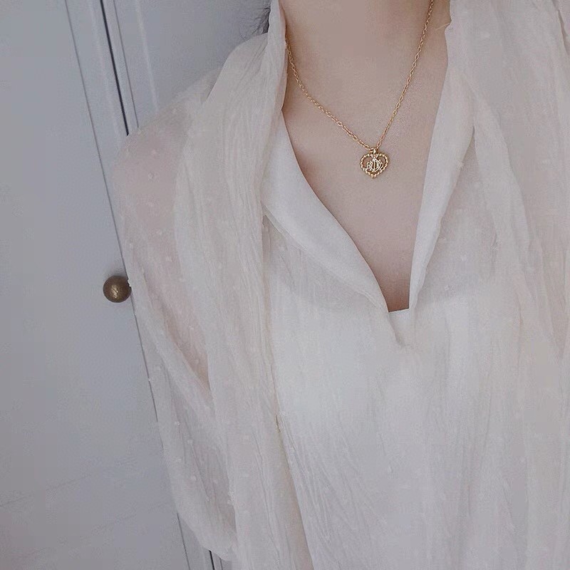 Dior Braided Heart Necklace
