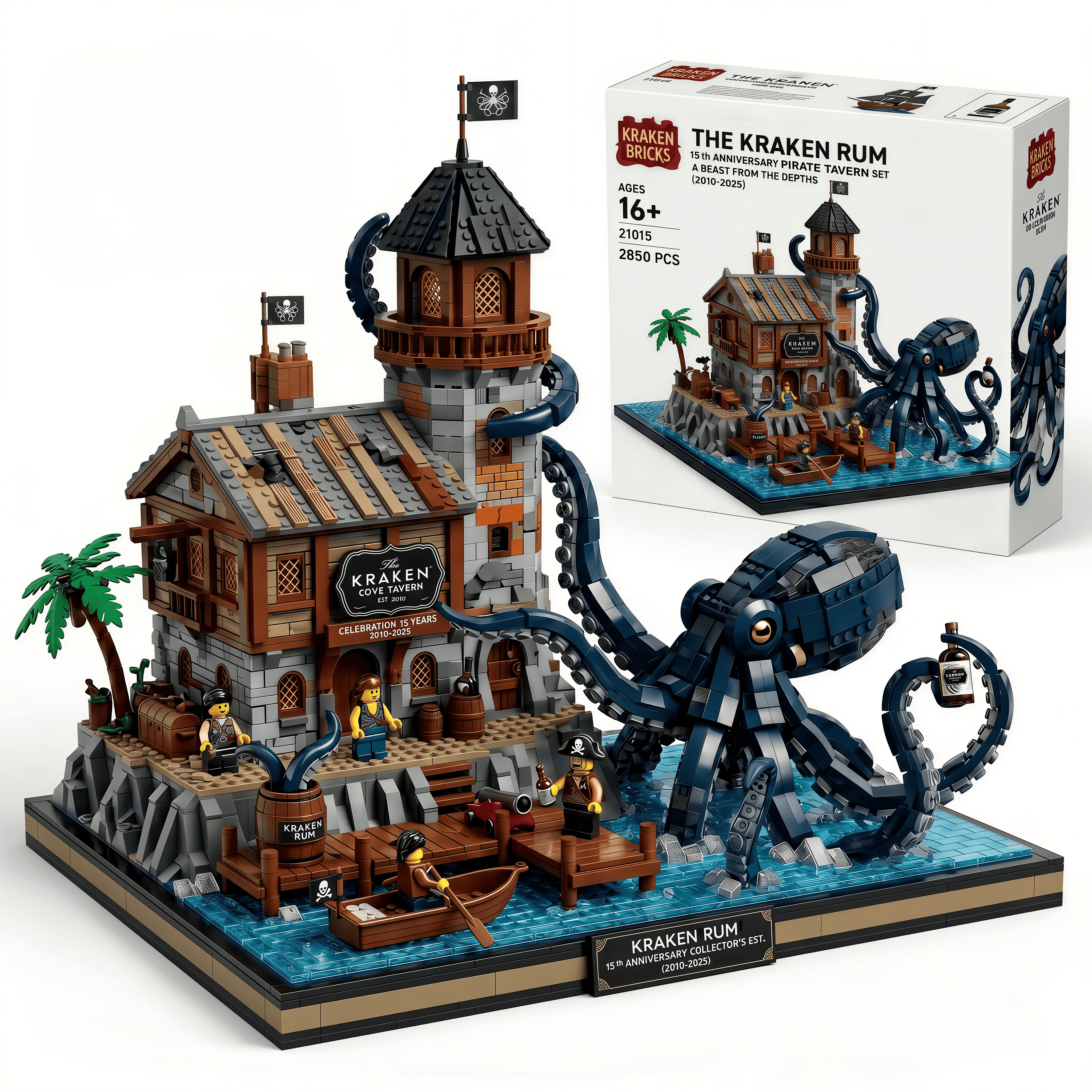 Sea Monster Black Rum 15th Anniversary Edition “Pirate Tavern” Building Block Set