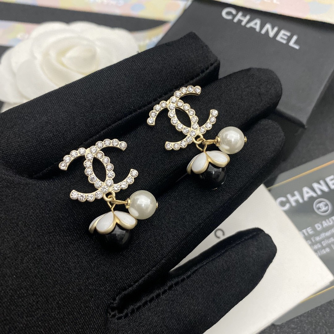 Chanel Camellia Earrings