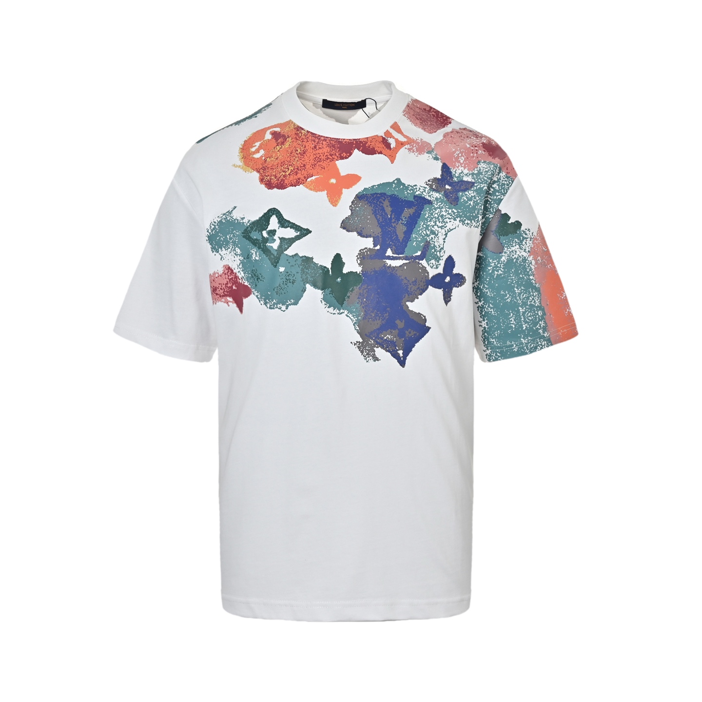 Louis Vuitton Ink-dyed monogram print short sleeves