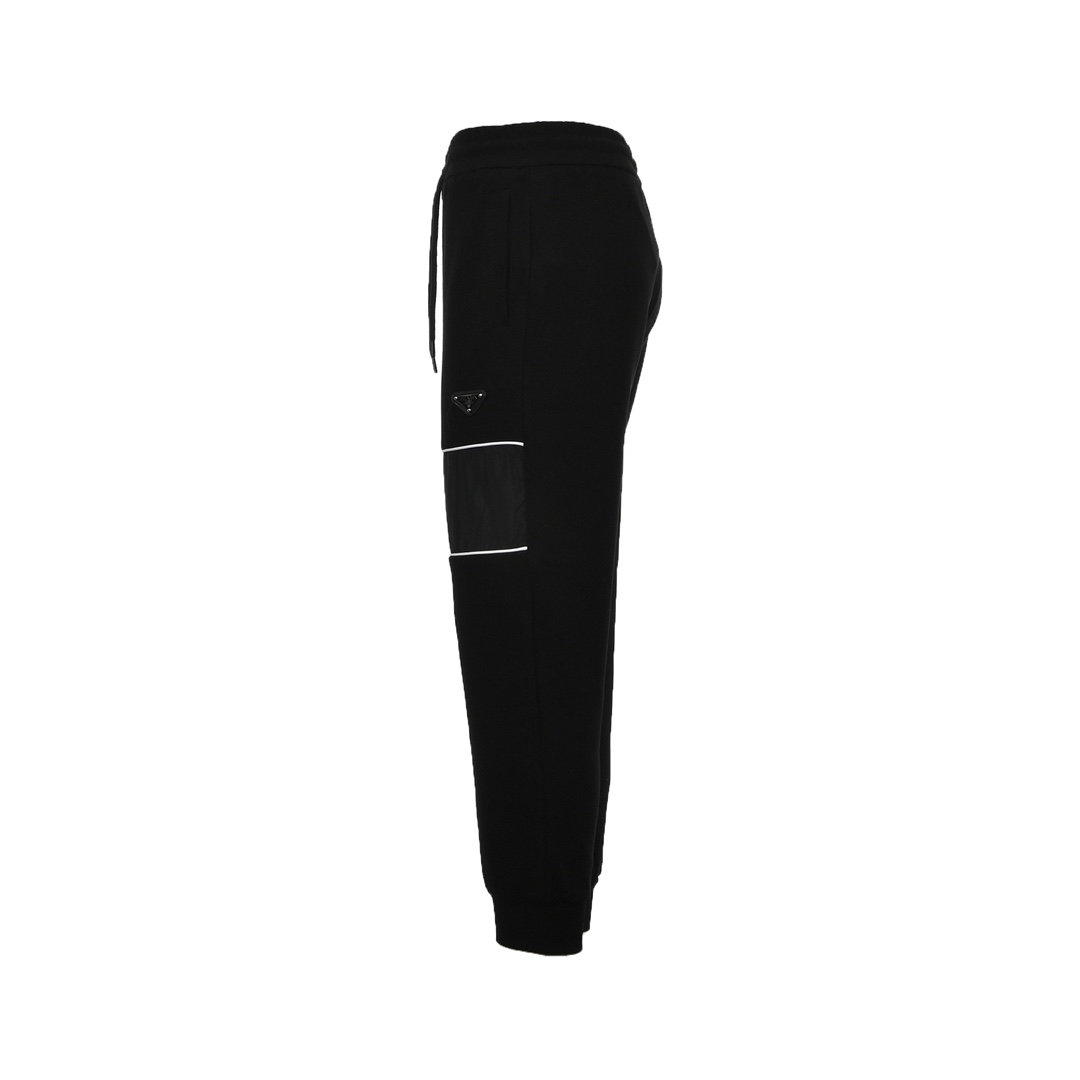 Prada 23Fw triangle logo patchwork suit trousers