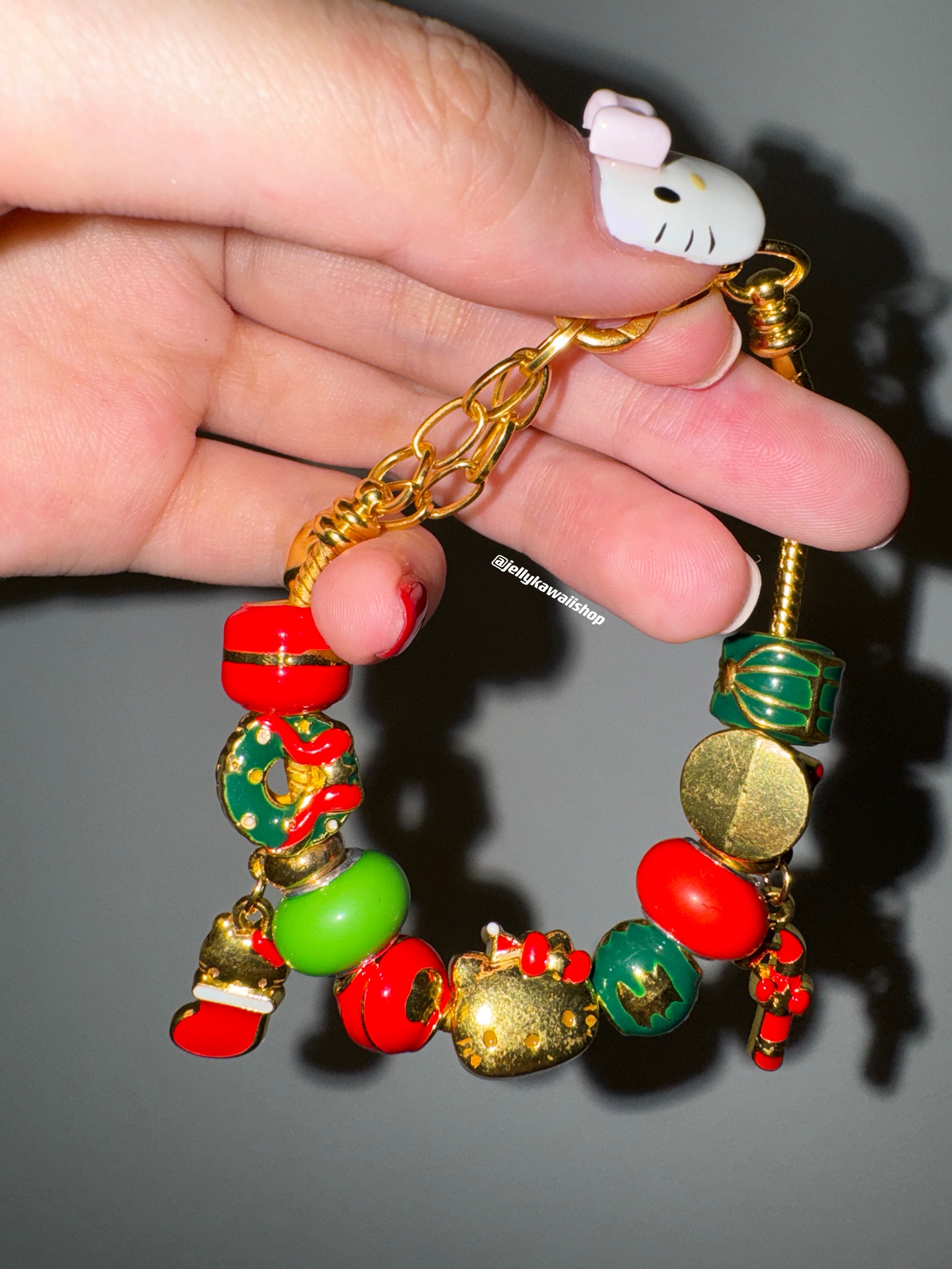Hellokitty Charm Chain Bracelets Stainless Steel Bangle Bracelet Birthday Christmas Jewelry Gift for Women Girls