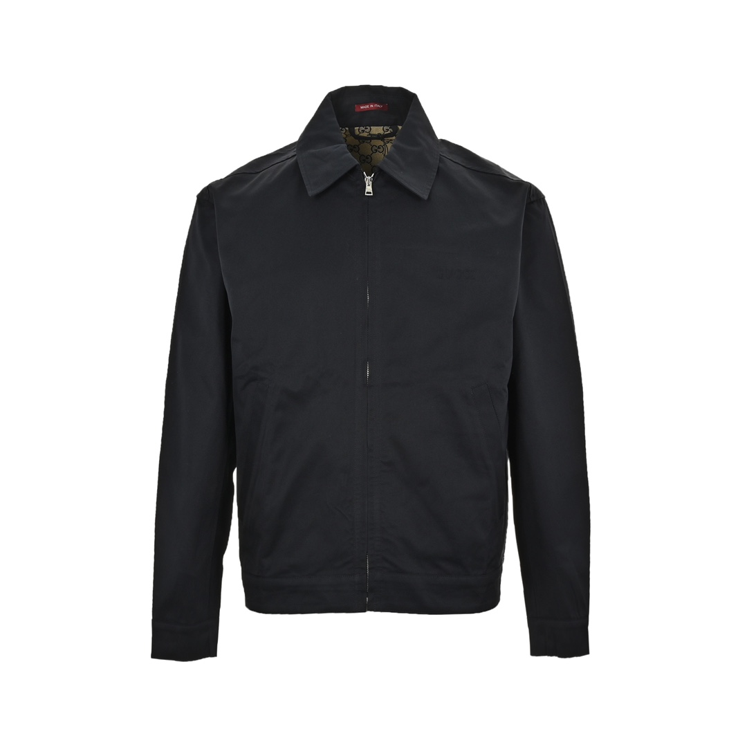 Gucci 24Fw solid color jacket with small chest logo