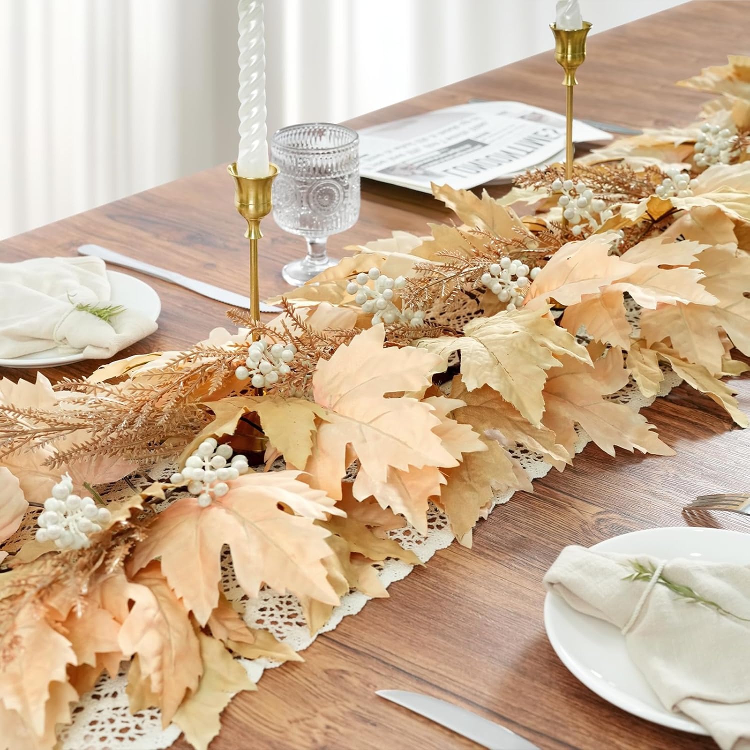 ✨Flash Sale✨6Ft Artificial Berry Cypress Leaves Garland