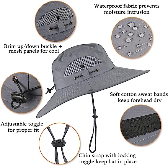 🔥Buy 2 Free Shipping-Outdoor Wide Brim Sun Hat with 2 Solar Fan -Solar & USB Charging
