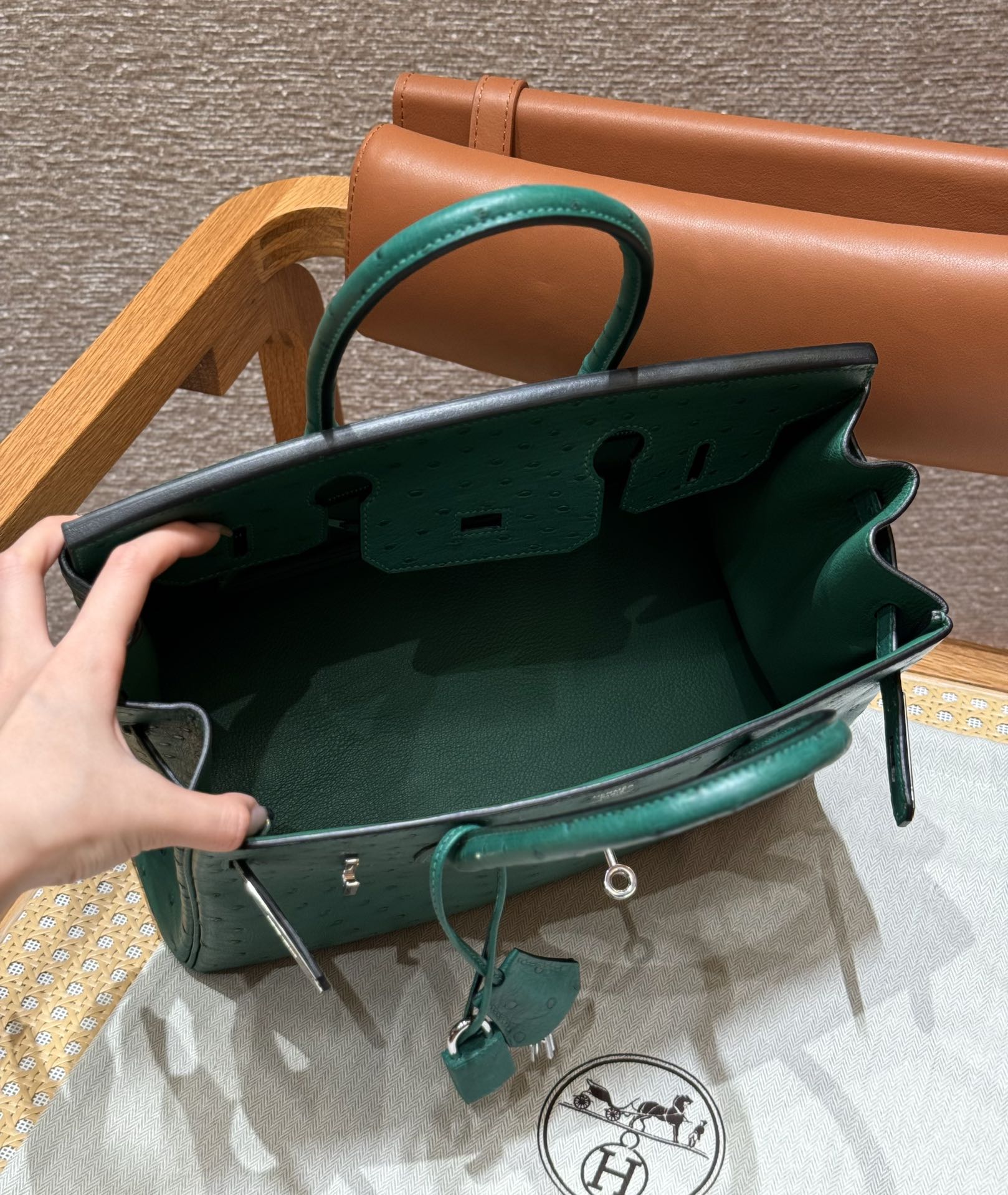 Hermes Birkin z6Malachite (Handmade to order)