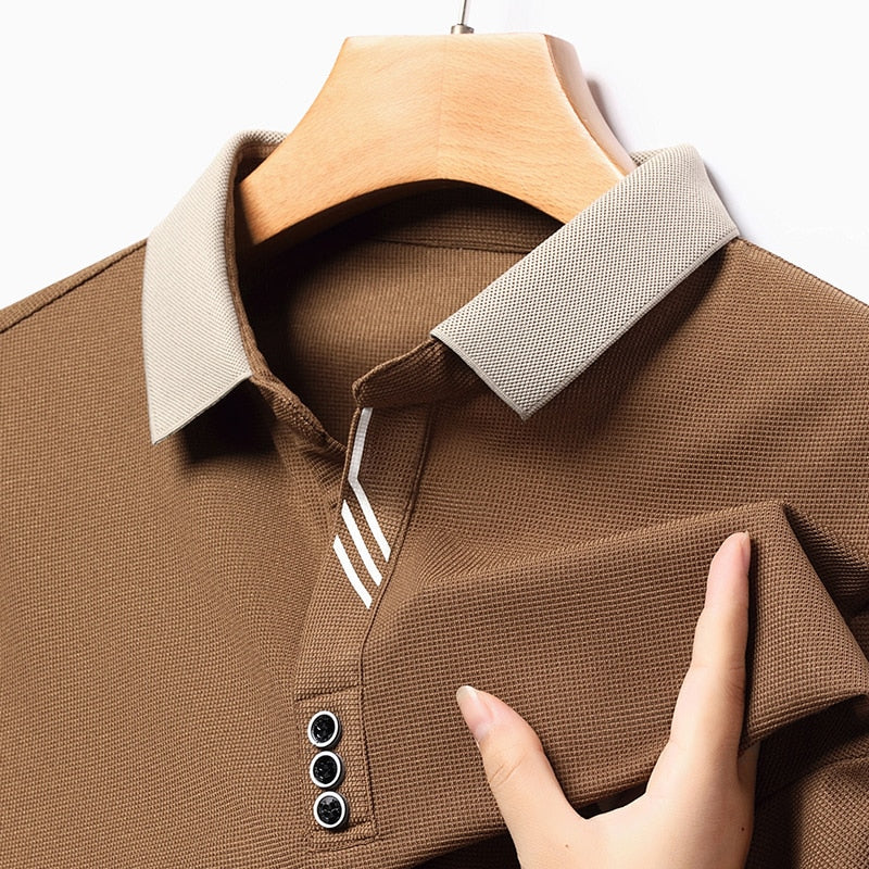 Barclay Premium Long Sleeve Waffle Polo