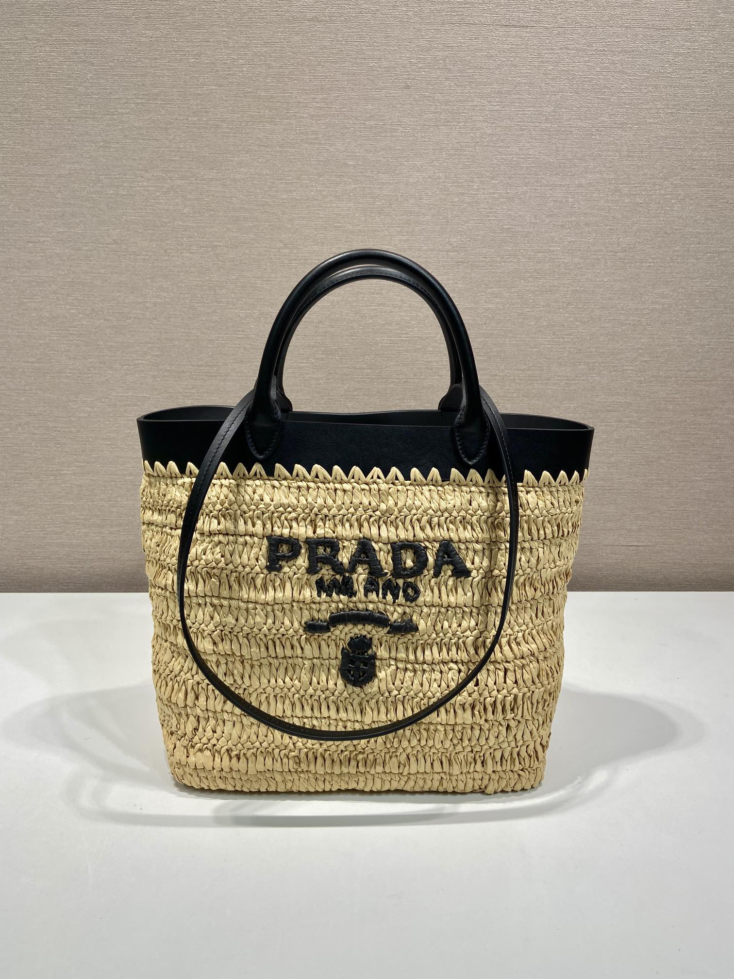 Prada Woven Tote Bag Medium 1BG500