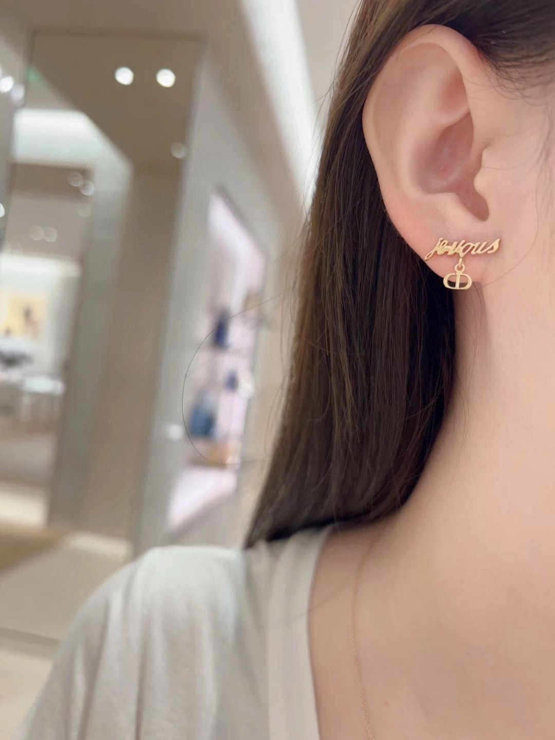 Dior CD Heart Earrings