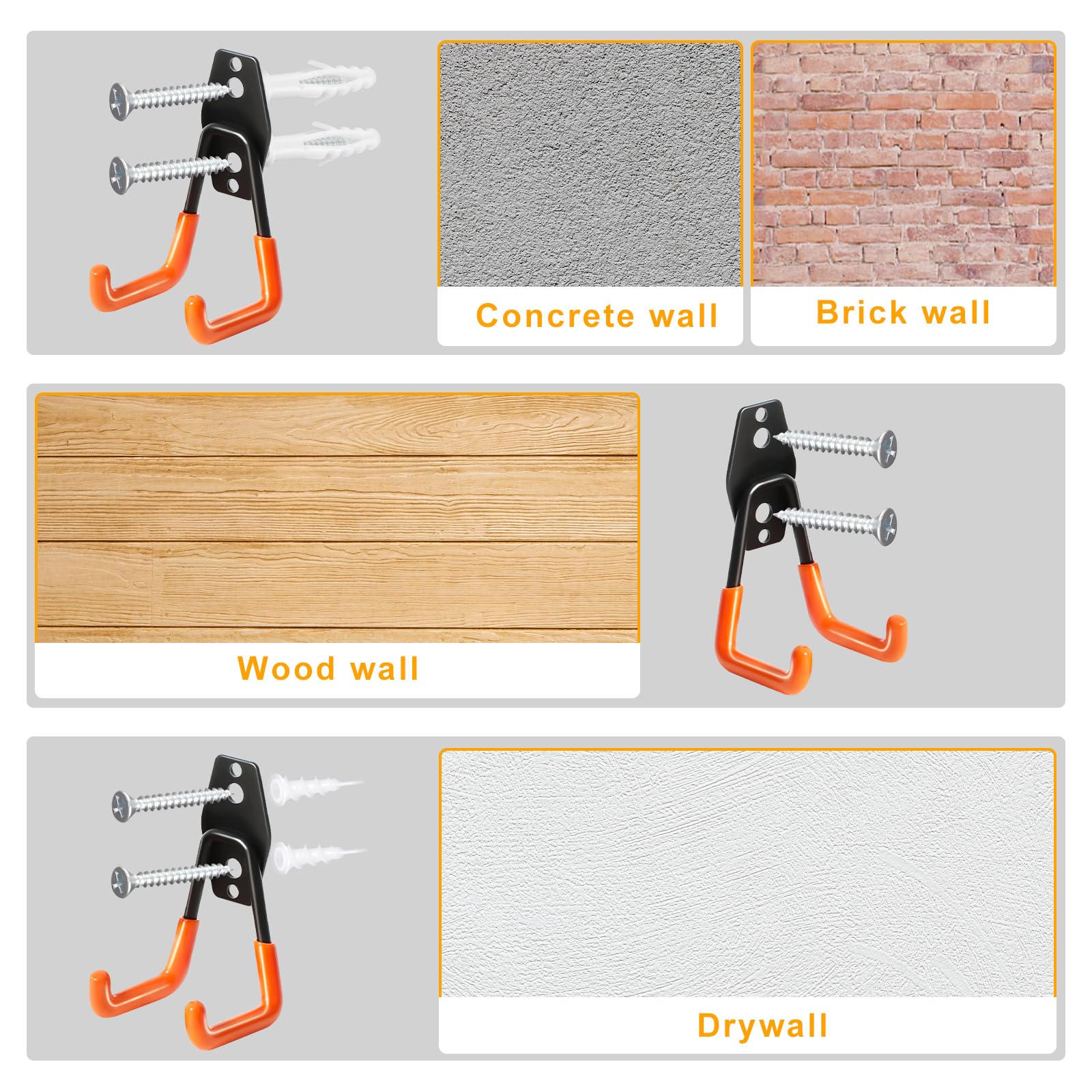 2 Pack Heavy Duty Garage Storage Hooks – Strong, Sturdy & Built to Last! 🔩💪