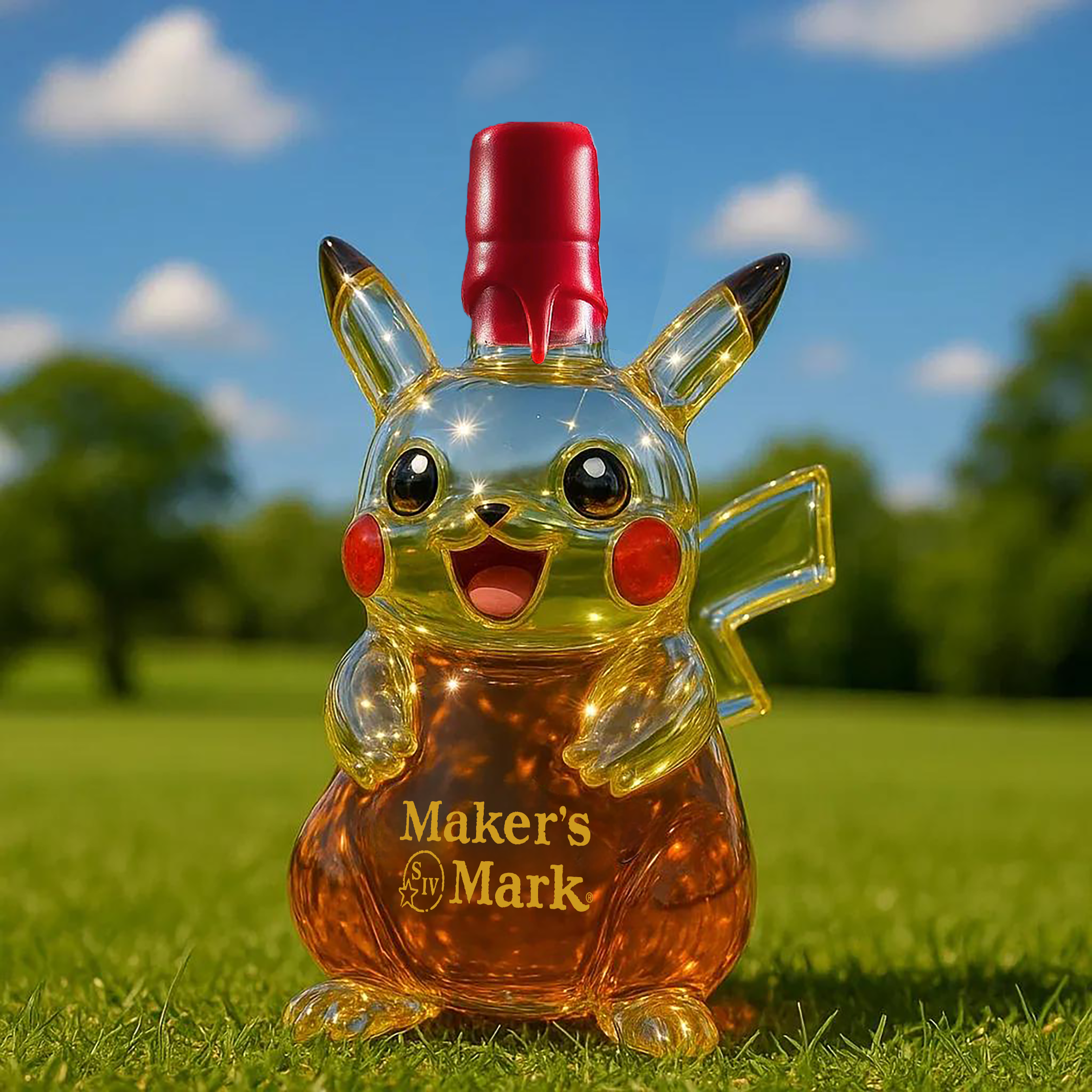 Pikacu Whiskey Bottle