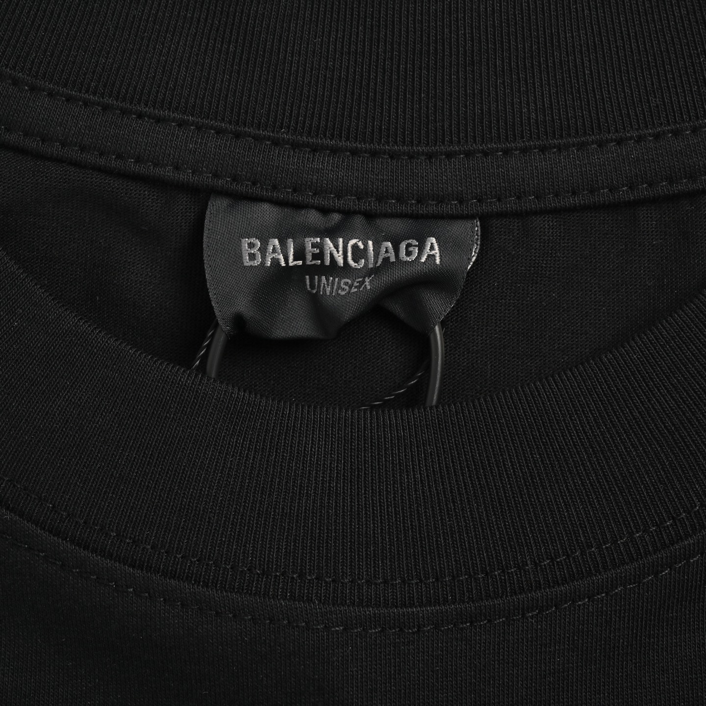 Balenciaga front and back gradient logo letter round neck short sleeves