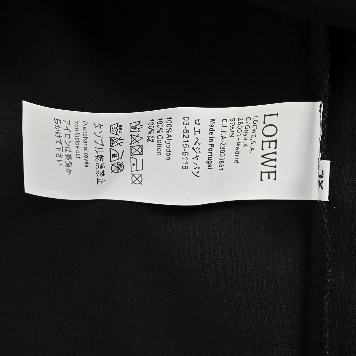 Loewe 25ss rhinestone four-leaf clover short sleeve