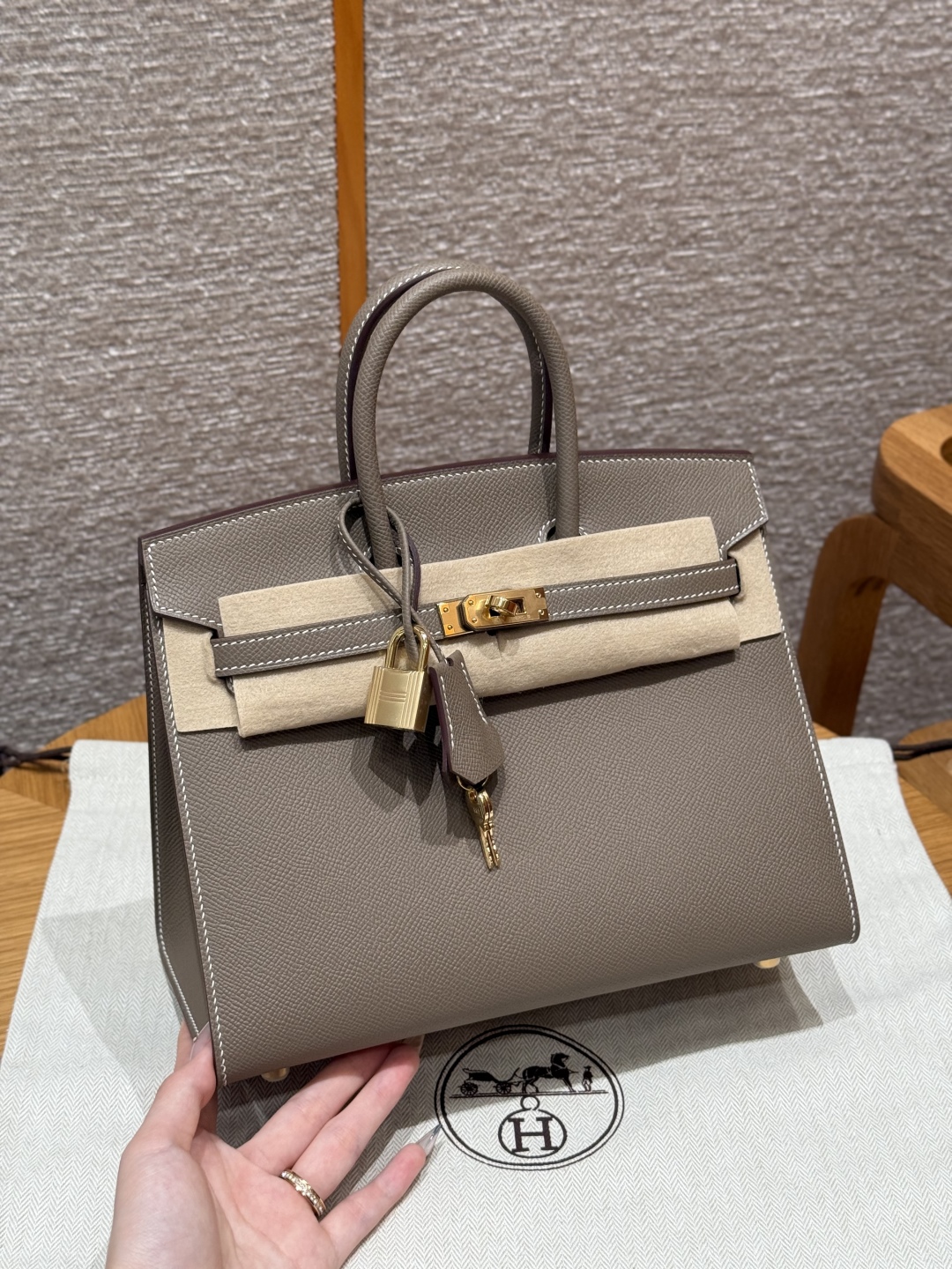 Hermès Birkin 18Etoupe Handbag (Handmade to Order)