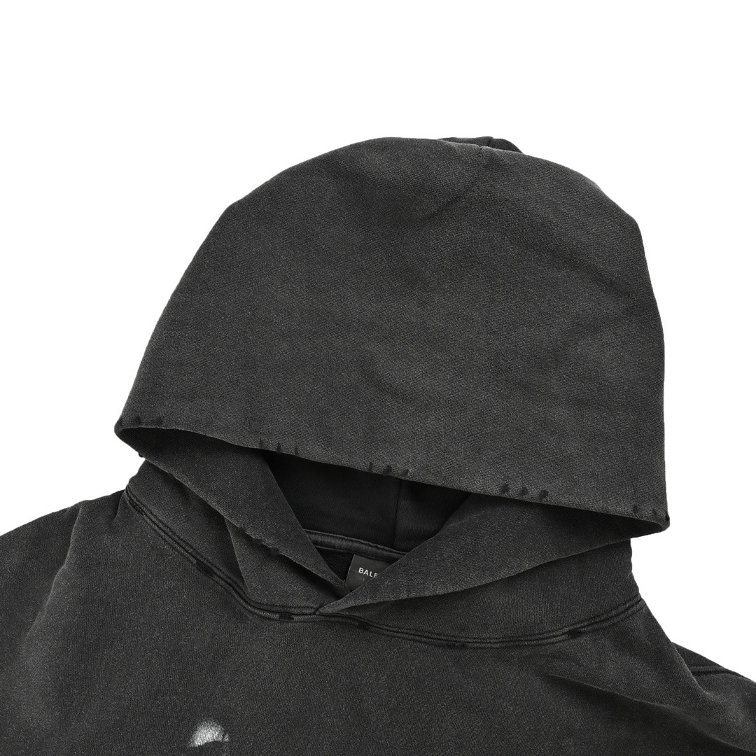 Balenciaga 24Fw Tower Print Washed Hoodie