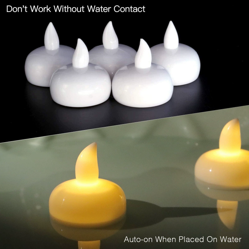 🔥2 Pcs/Set Flickering LED Flameless Floating Candles