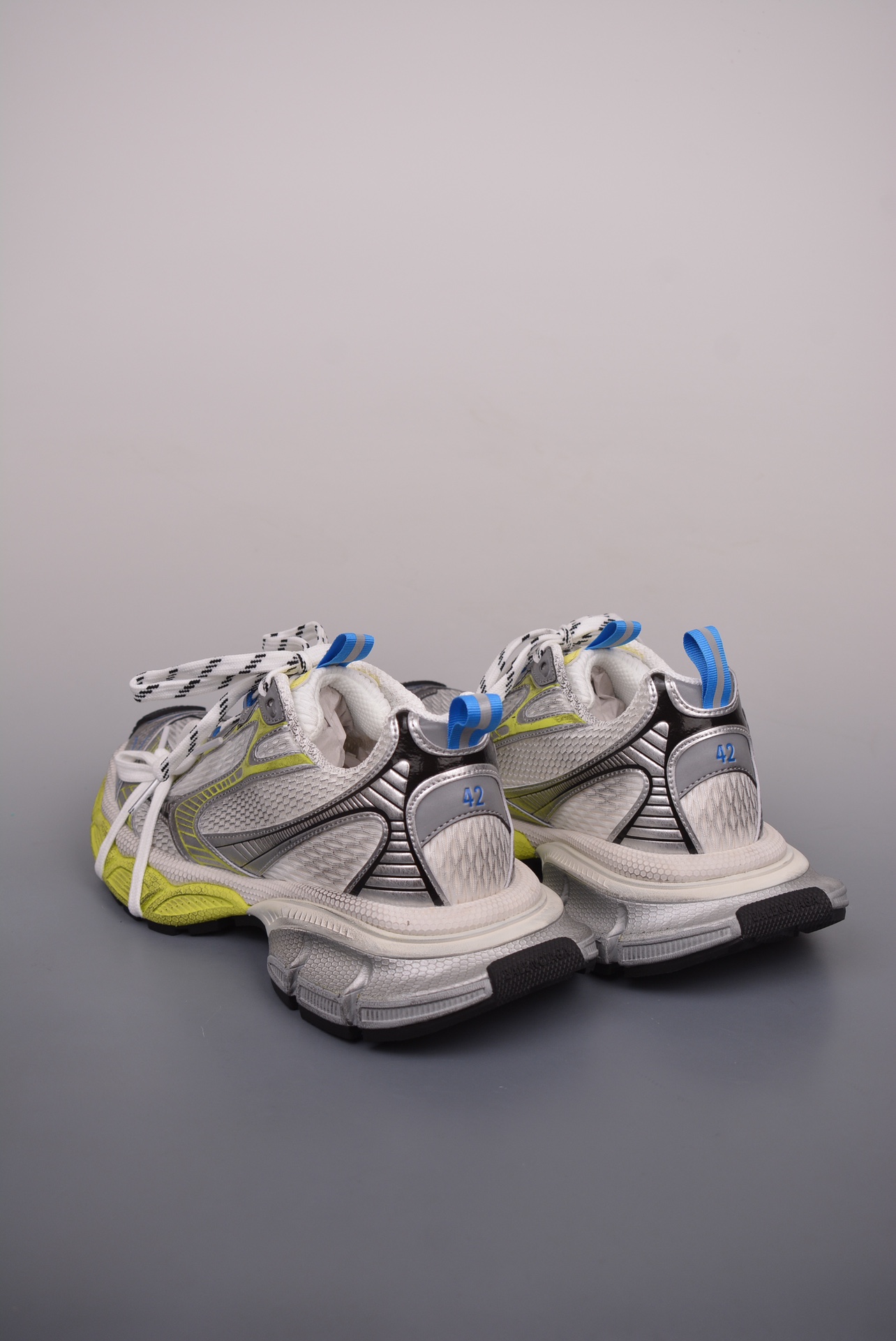 BALENCIAGA 3XL Sneakers Silver Blue Yellow