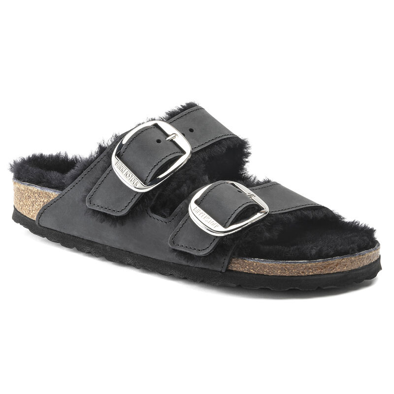 Arizona Big Buckle Shearling Oiled Leather B-13268