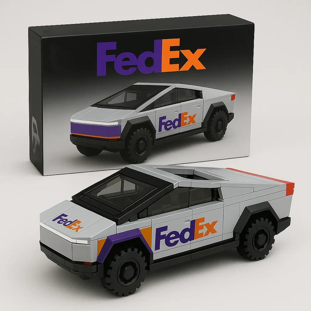 CYBERTRUCK delivery truck building block set