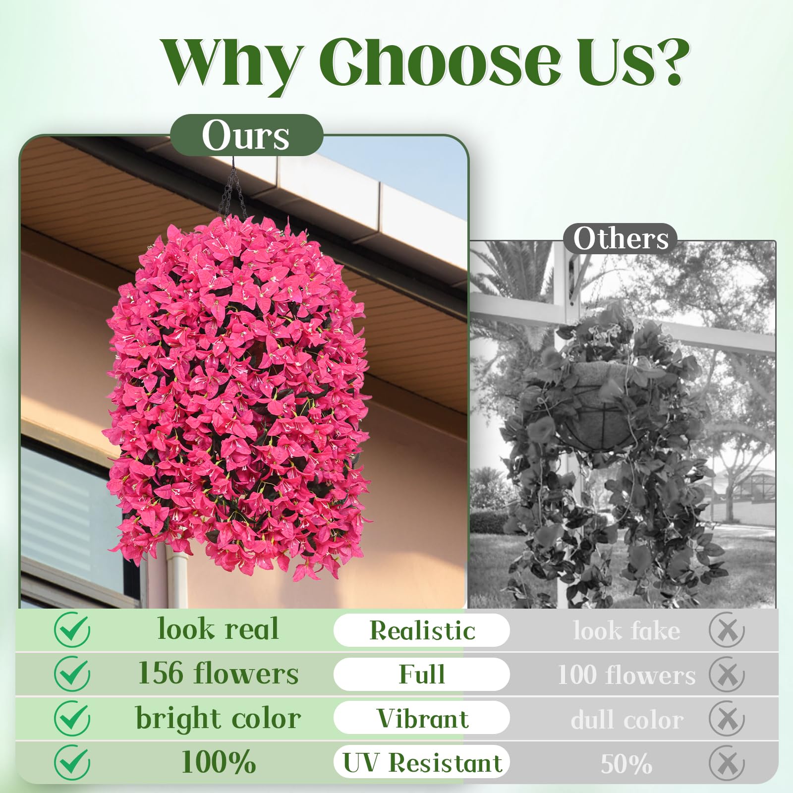 🔥ON SALE - 45% OFF🔥Realistic Faux Silk Bougainvillea Flowers, - UV resistant, Waterproof, Windproof