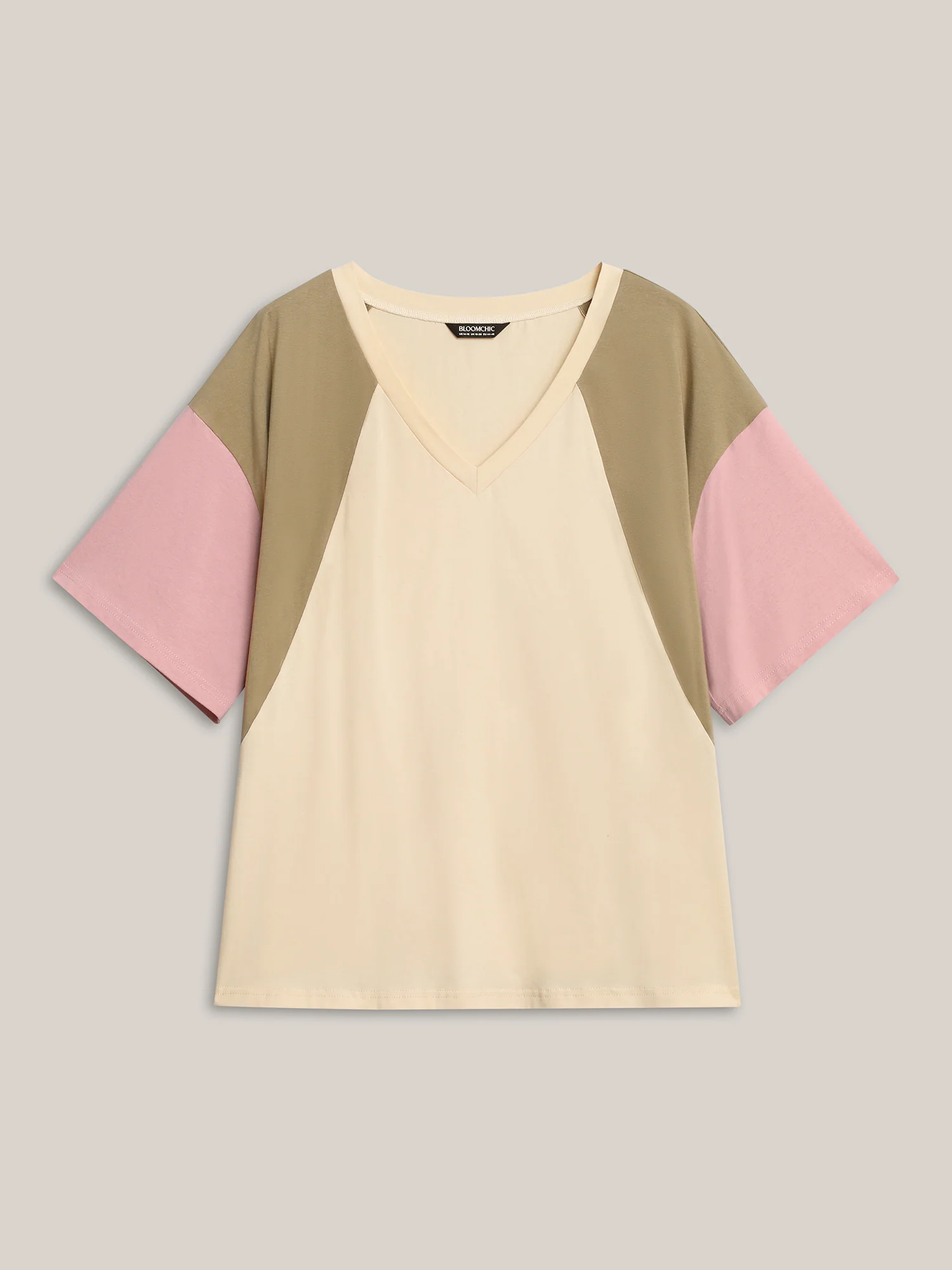 Pure Cotton Color Contrast T-Shirt
