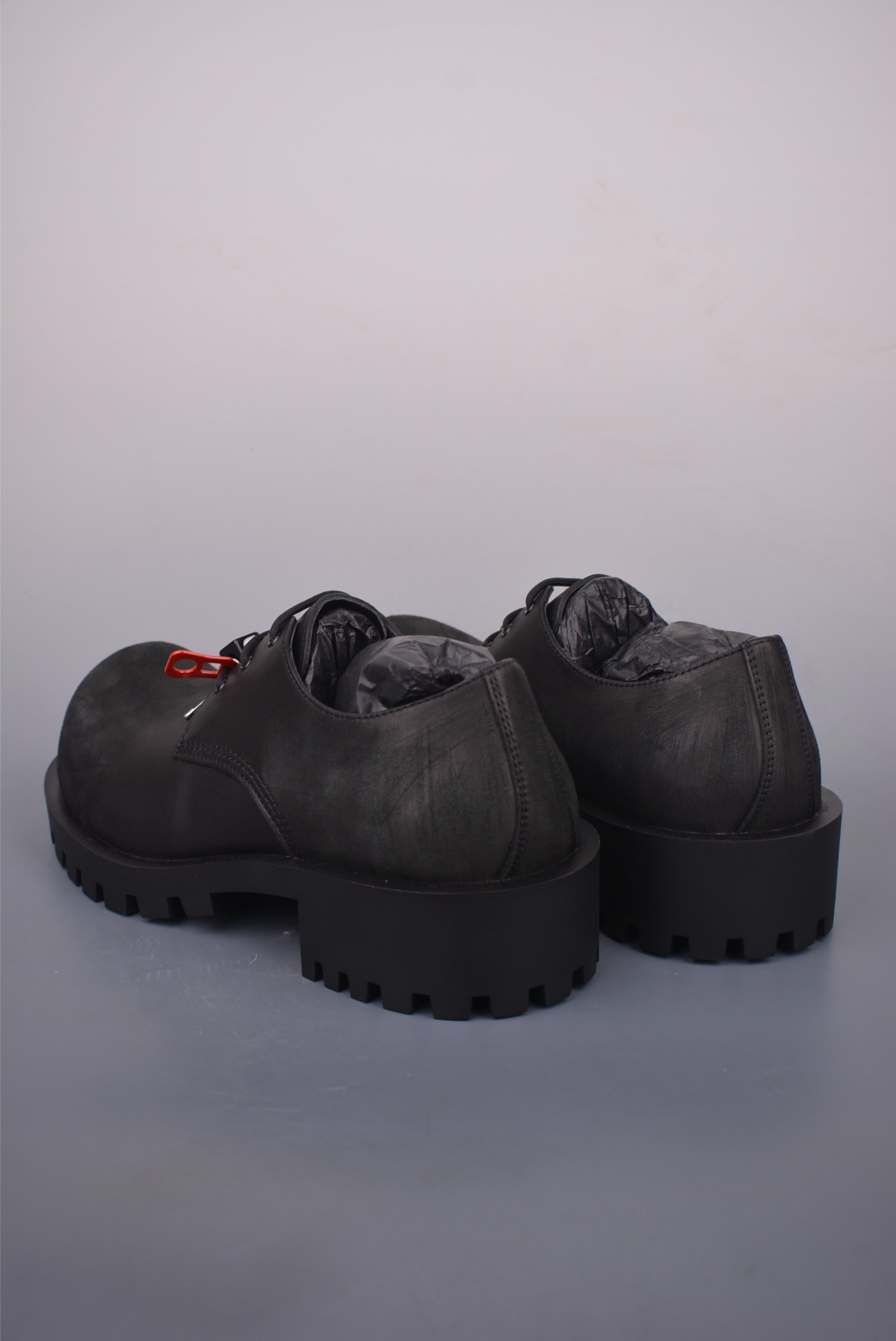 Balenciaga Rhino Derby catwalk low-top platform leather shoes 788138