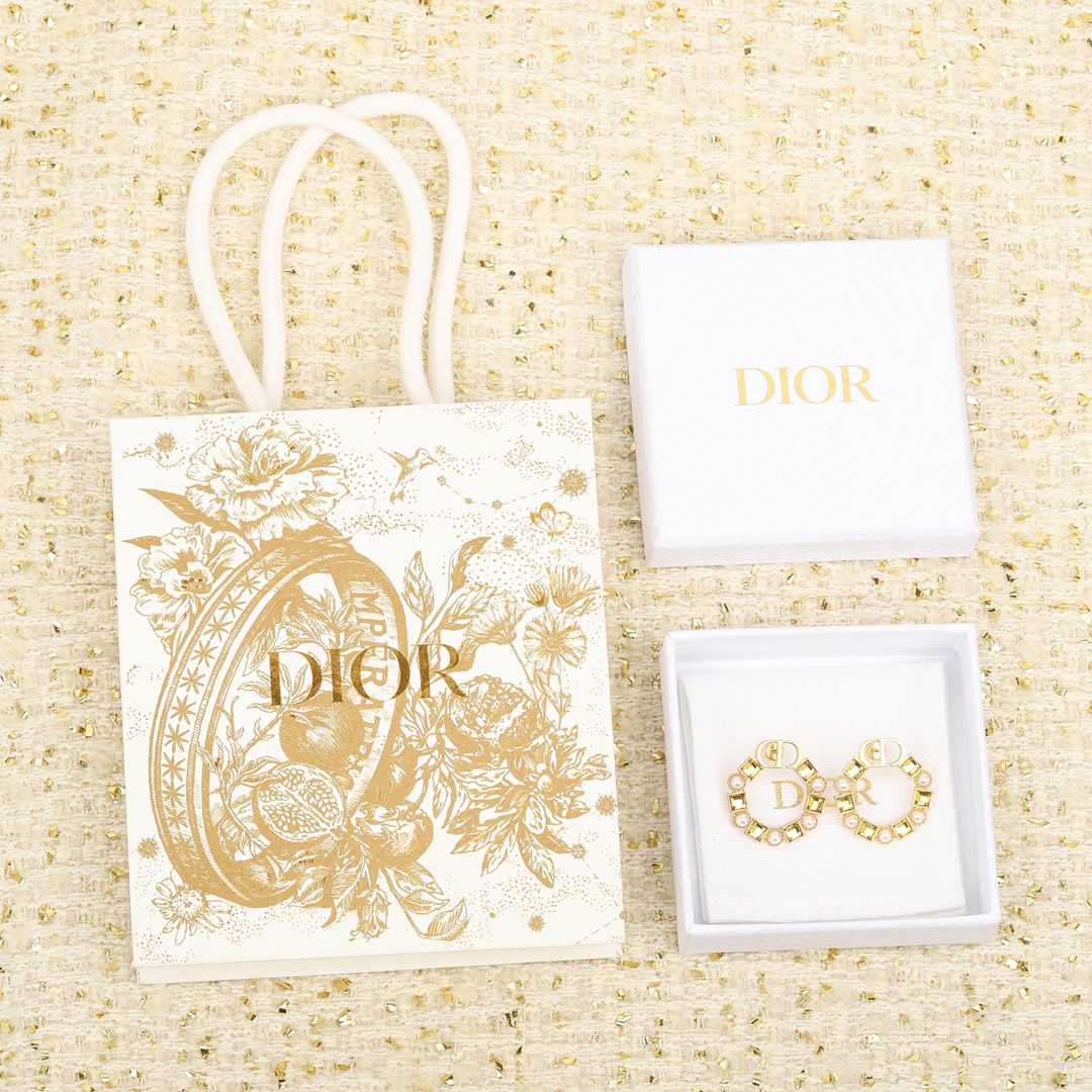Dior Square Diamond Earrings