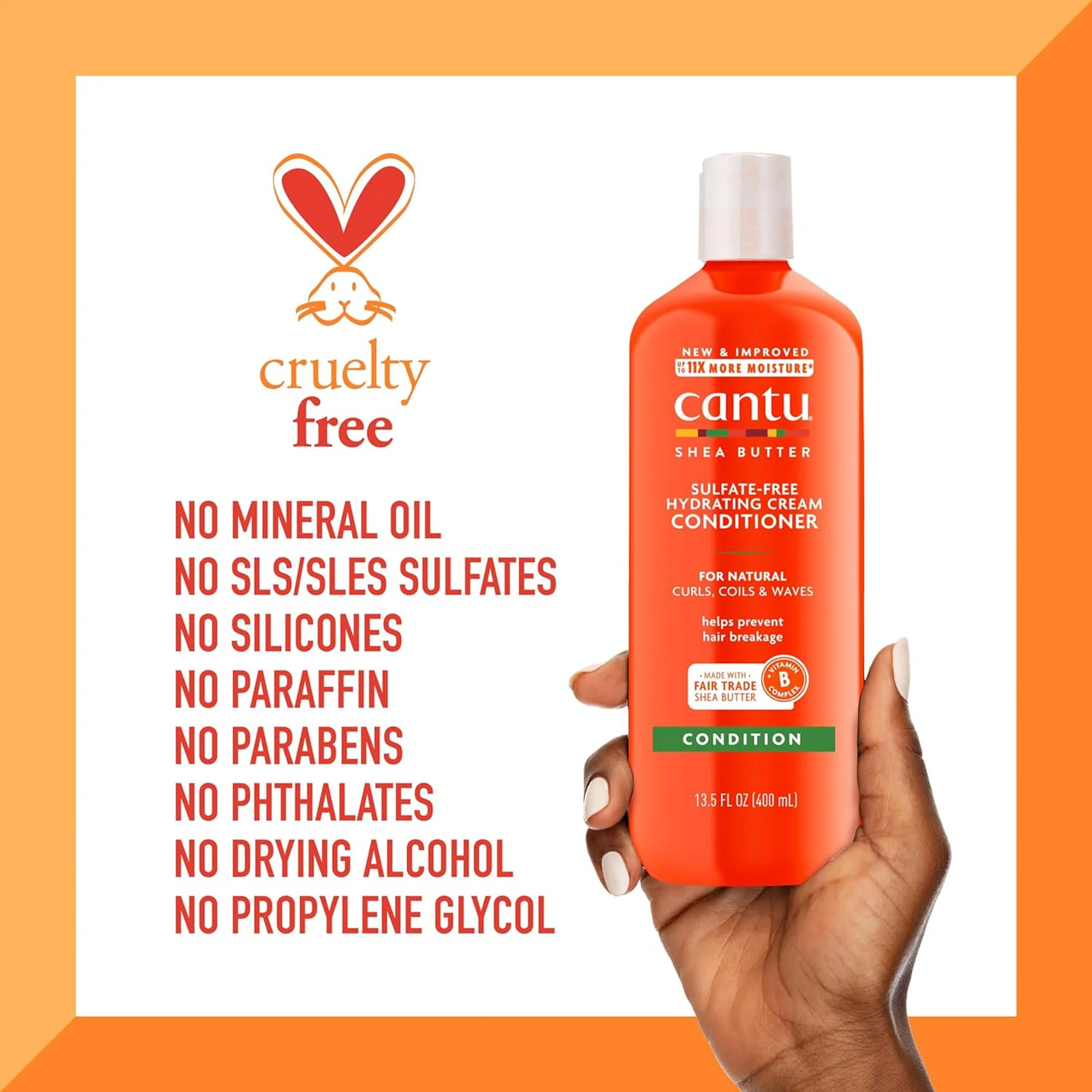 Cantu Hydrating Cream Conditioner with Shea Butter for Natural Hair, 13.5 Ounces