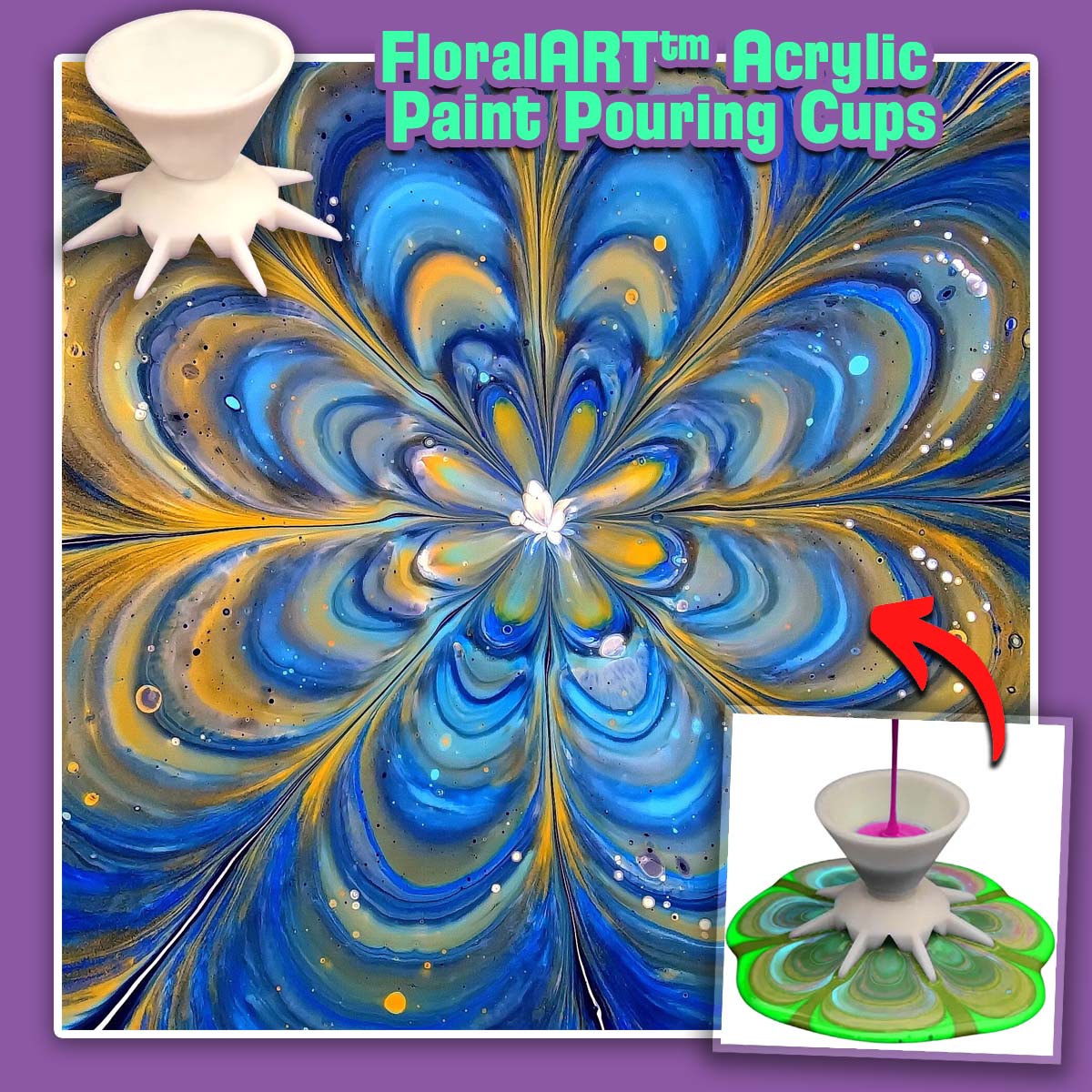 (🌲Early Christmas Sale- SAVE 48% OFF)Acrylic Paint Pouring Cups(2PCS/SET)-BUY 3 SETS GET 2 SETS NOW！