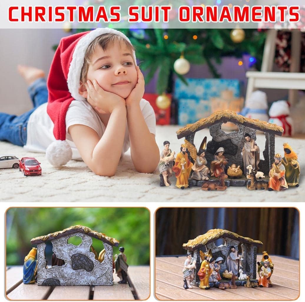 🎄🎅Early Christmas Sale 50% OFF-12pcs, Real Nativity Scene Figurines - Indoor Christmas Decoration🔥Buy 2 Get 10% OFF & Free Shipping