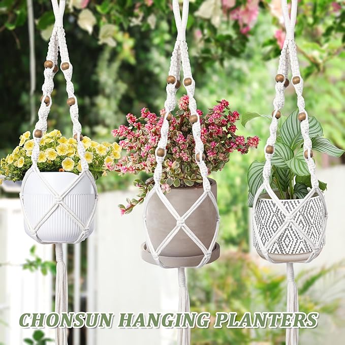 🎍🎍Bohemian style decorative cotton rope hanging basket (handmade)