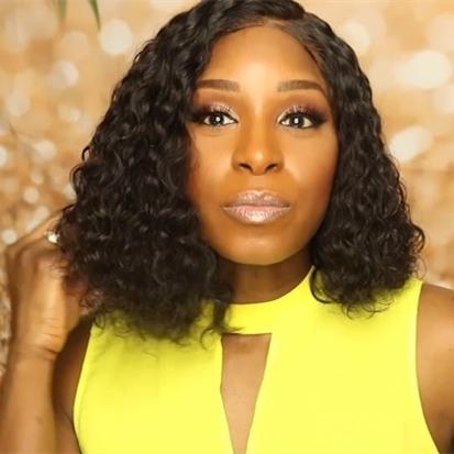 NEW Curly Hair Wig for Black Women (12inch with 180% density)