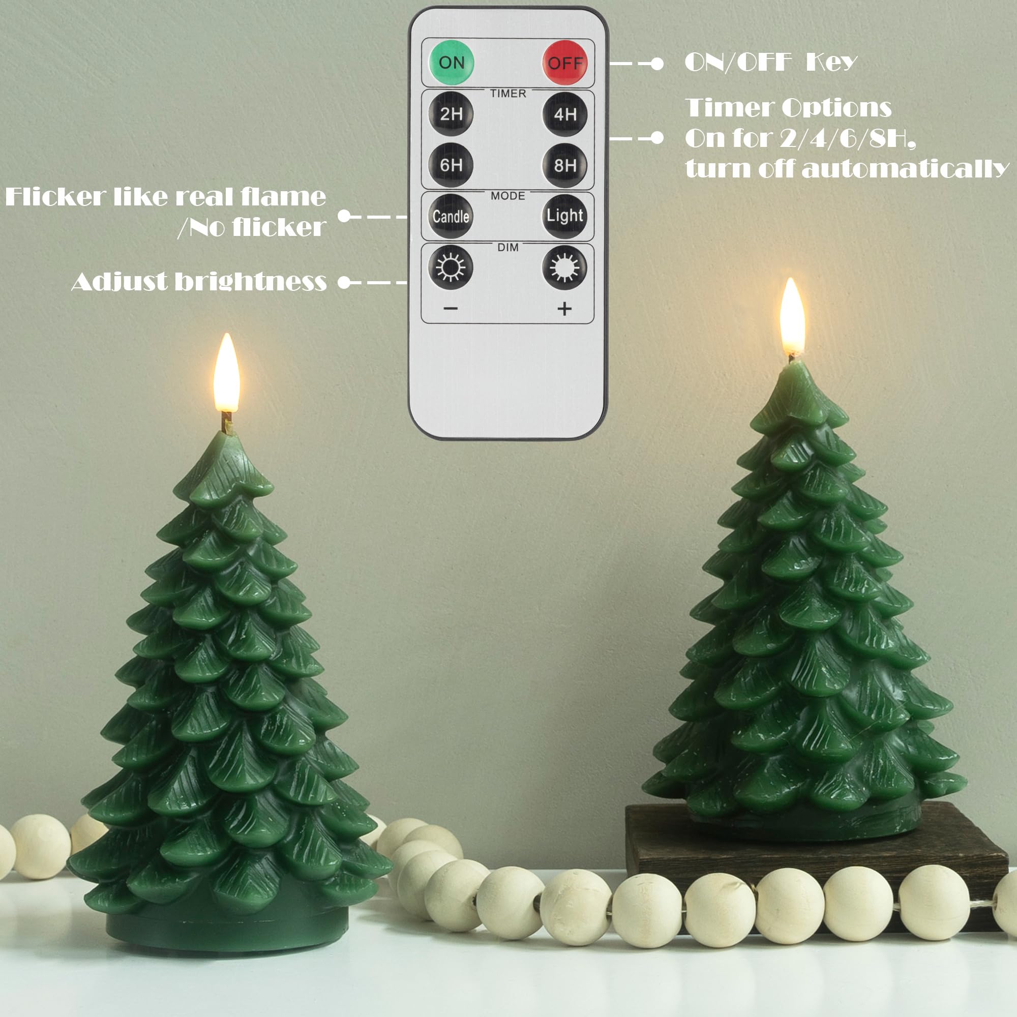 🎄Early Christmas Sale 49% OFF🎄2 Pack Christmas Tree Flameless Candles