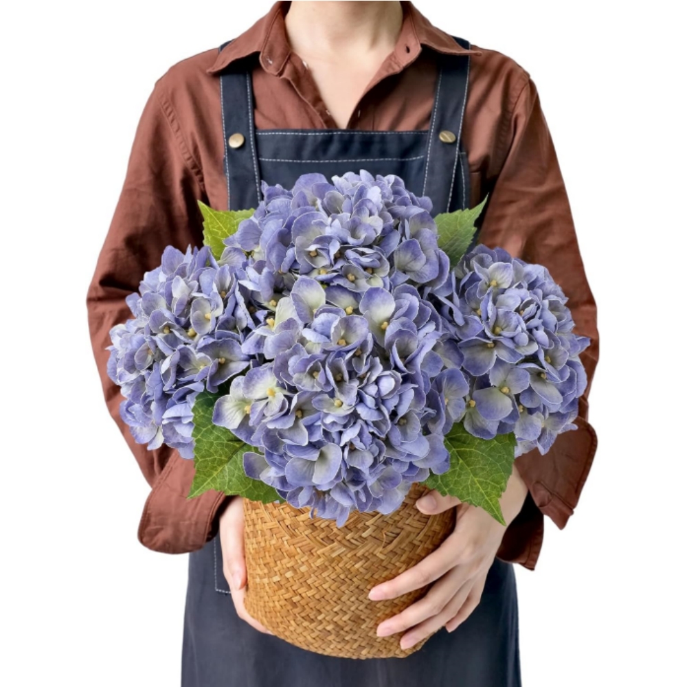 On Sale🔥21inch Outdoor Real Touch Artificial Hydrangea💐☀️UV resistant, Waterproof，Windproof🌪️(🎉Tips: 4 Píece Fills A Flower Pot)